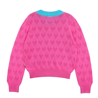 Foto 4 | Sueter Con Cuello Redonde En Color Azul Que Contrasta Con Botones, Fresco Y Juvenil Para Niña