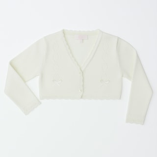 Foto 1 | Suéter Tipo Bolero Para Niña Chicos Olé 3030 Blanco Elegante