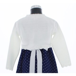 Foto 2 | Suéter Tipo Bolero Para Niña Chicos Olé 3030 Blanco Elegante