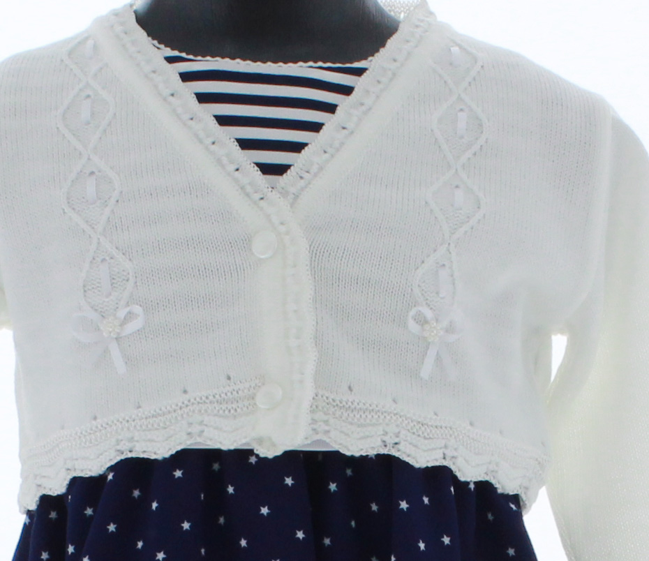 Foto 4 pulgar | Suéter Tipo Bolero Para Niña Chicos Olé 3030 Blanco Elegante