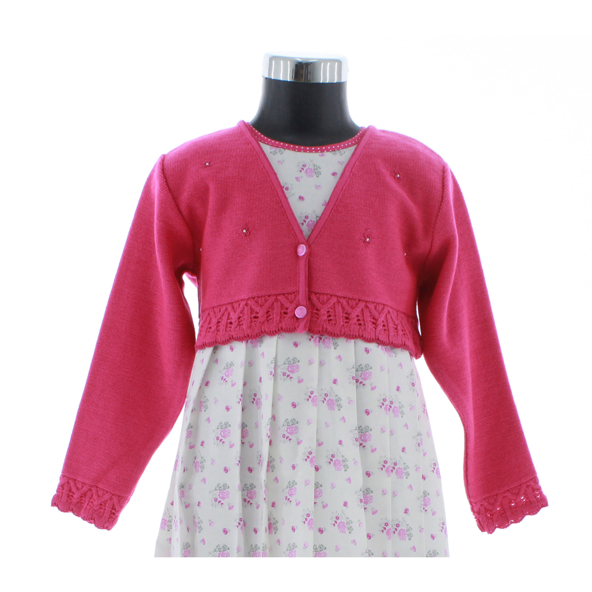 Foto 3 pulgar | Suéter Tipo Bolero Para Niña Chicos Olé 3122 Rosa Elegante
