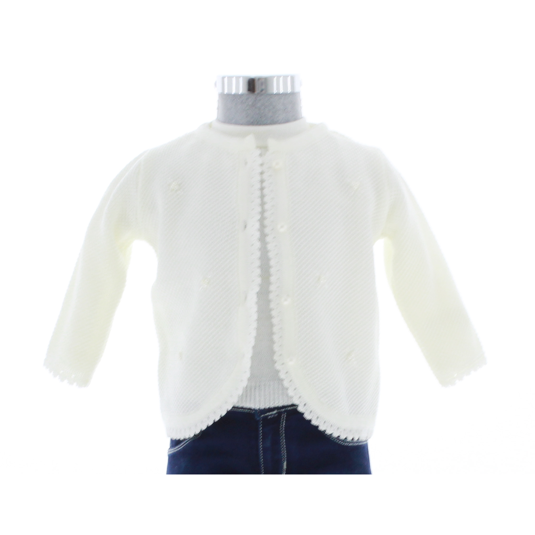 Foto 4 | Suéter Para Niña Chicos Olé 3629 Blanco Hueso Elegante