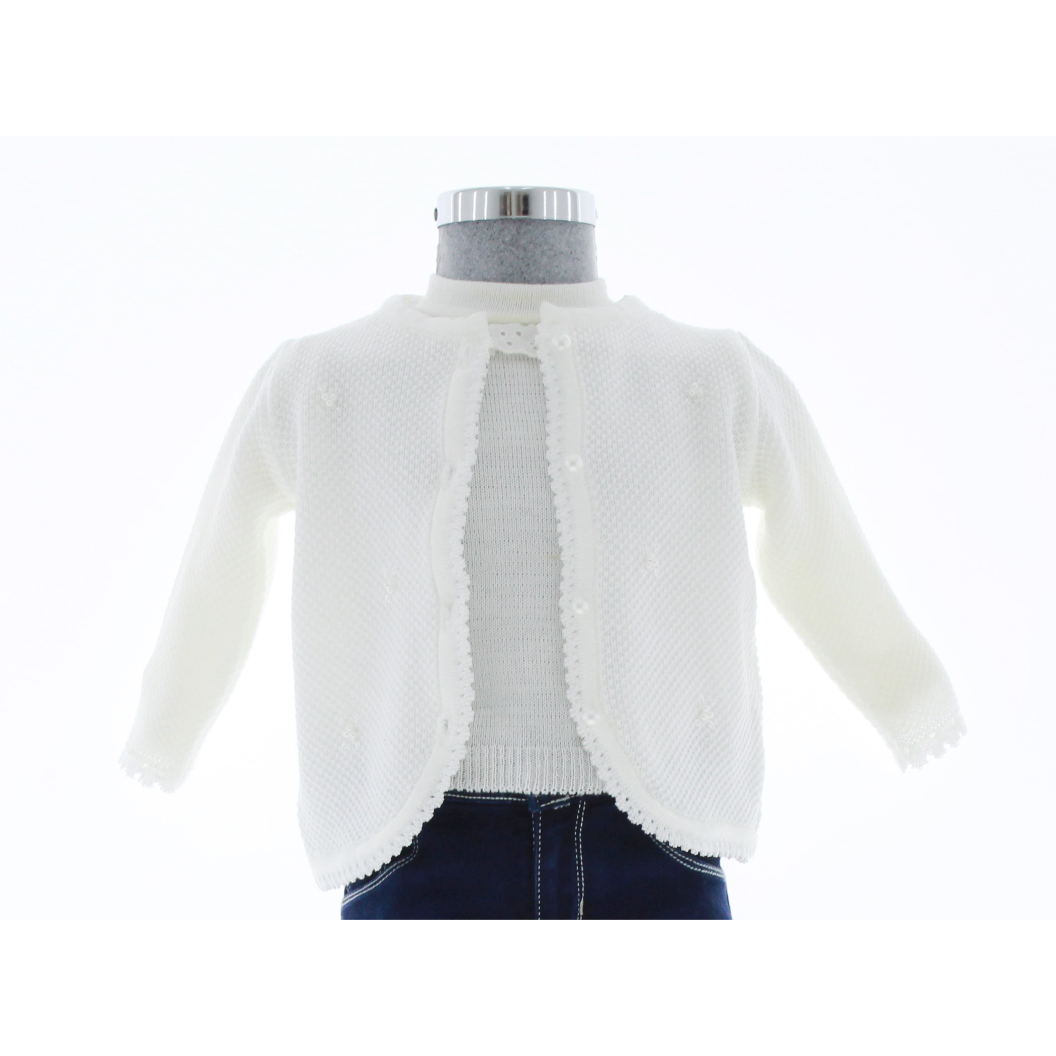 Foto 5 pulgar | Suéter Para Niña Chicos Olé 3628 Blanco Elegante
