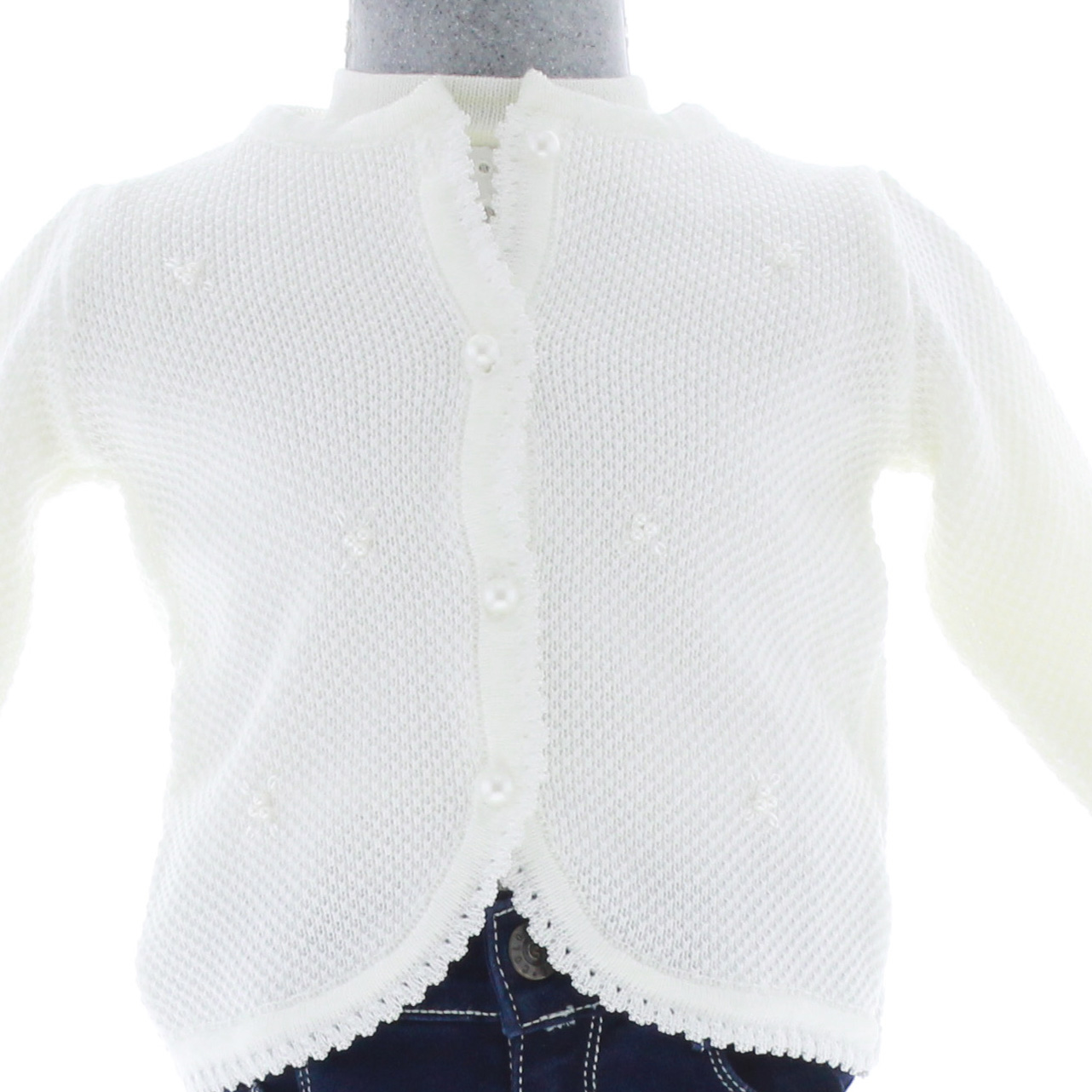 Foto 6 pulgar | Suéter Para Niña Chicos Olé 3628 Blanco Elegante