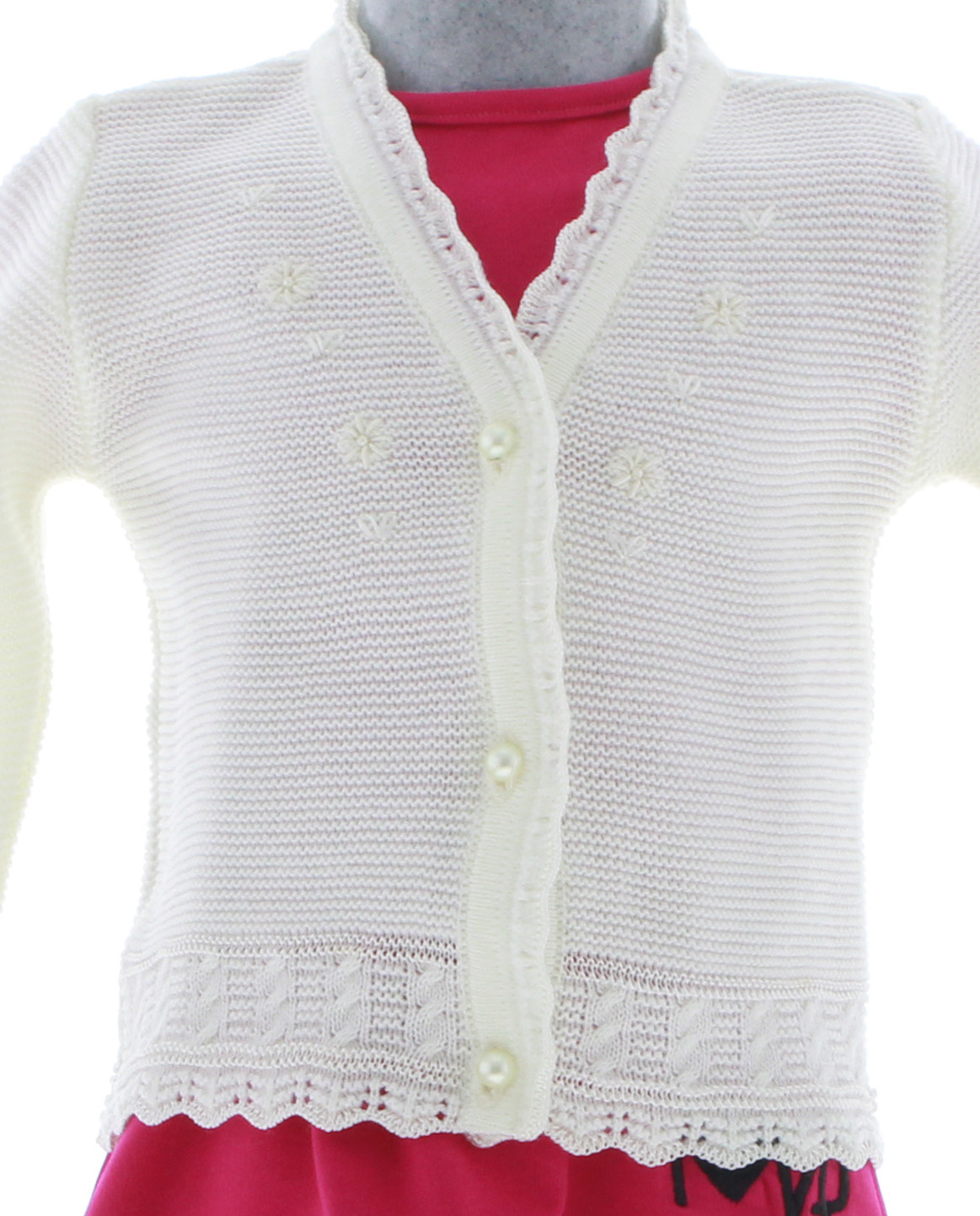 Foto 5 pulgar | Suéter Para Niña Chicos Olé 3042 Blanco Elegante