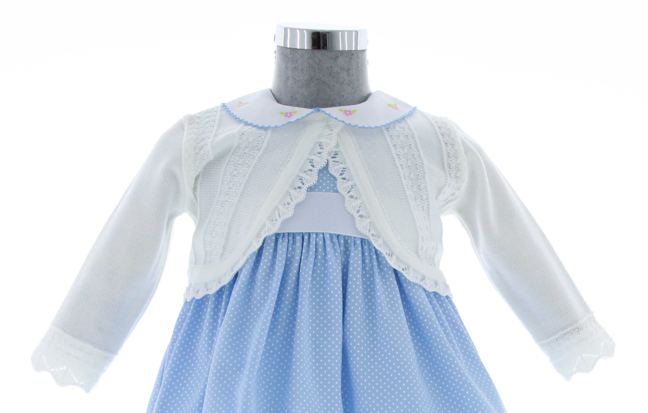 Foto 2 pulgar | Sueter Niña Bebe Bolero Tejido 3414 Color Blanco