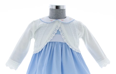 Foto 1 | Sueter Niña Bebe Bolero Tejido 3414 Color Blanco