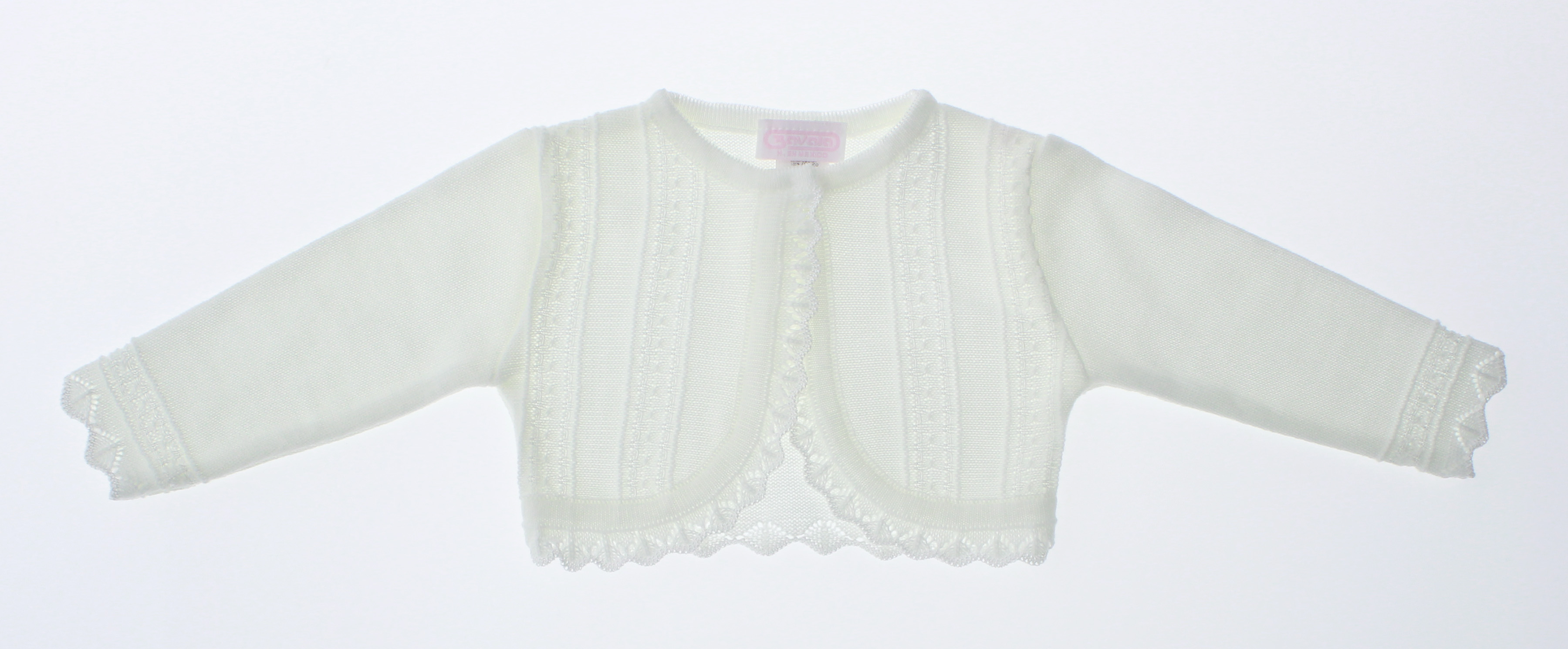 Foto 4 pulgar | Sueter Niña Bebe Bolero Tejido 3414 Color Blanco