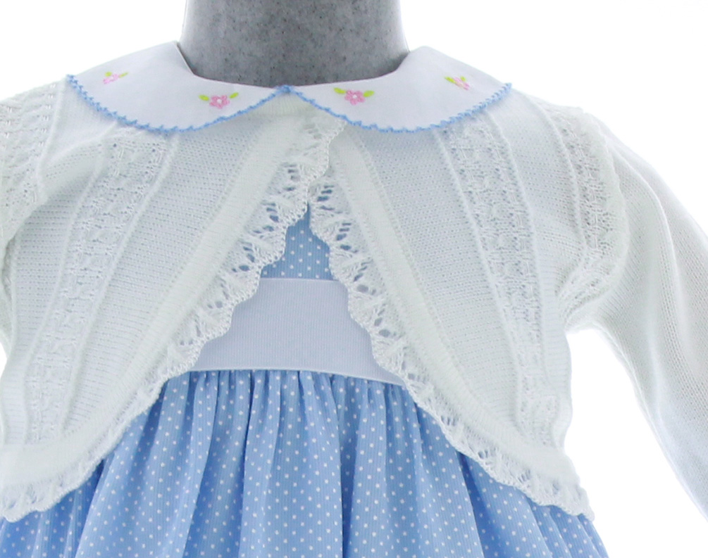 Foto 5 pulgar | Sueter Niña Bebe Bolero Tejido 3414 Color Blanco