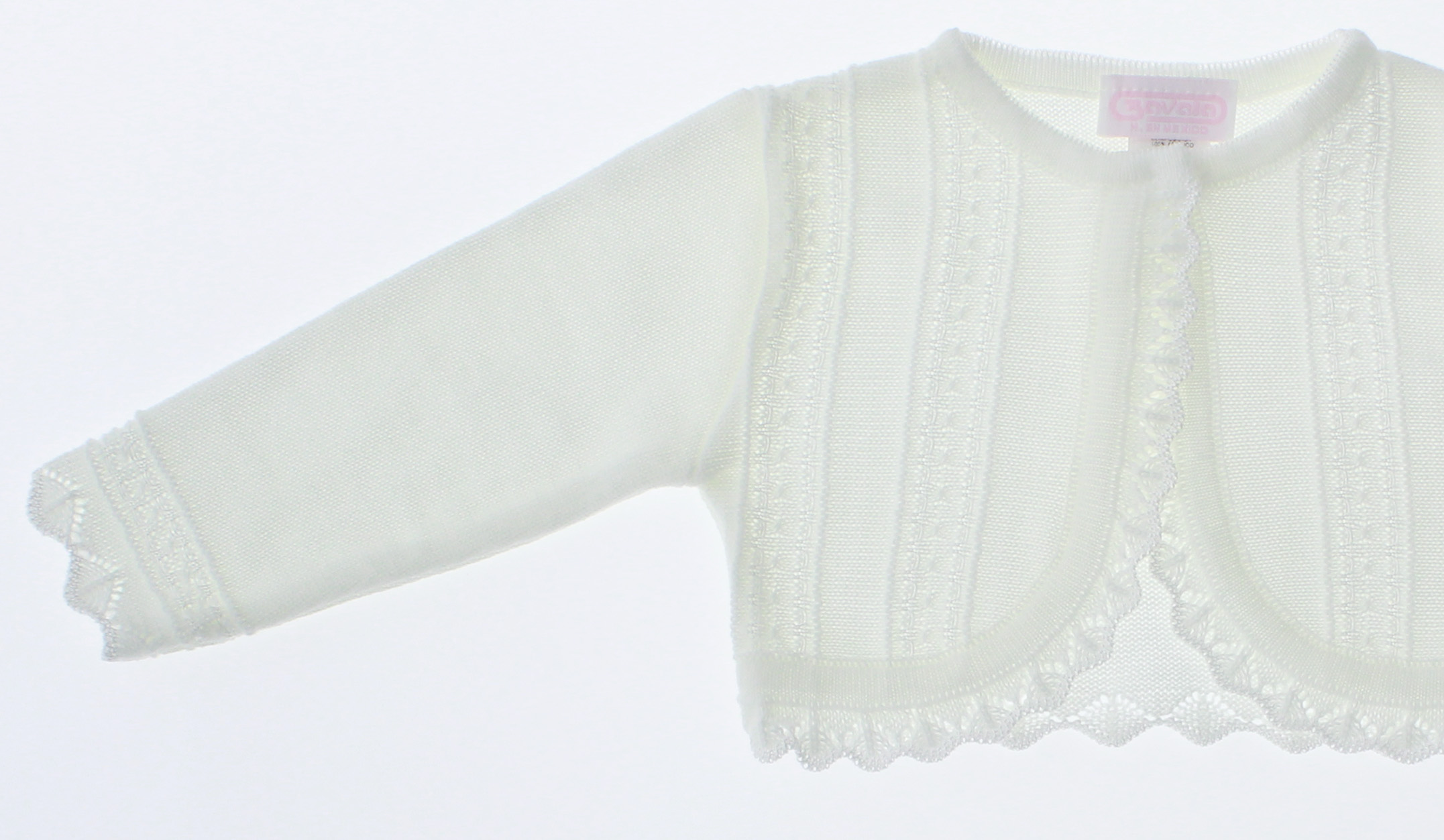 Foto 6 pulgar | Sueter Niña Bebe Bolero Tejido 3414 Color Blanco