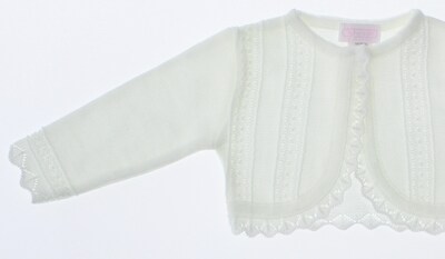 Foto 5 | Sueter Niña Bebe Bolero Tejido 3414 Color Blanco