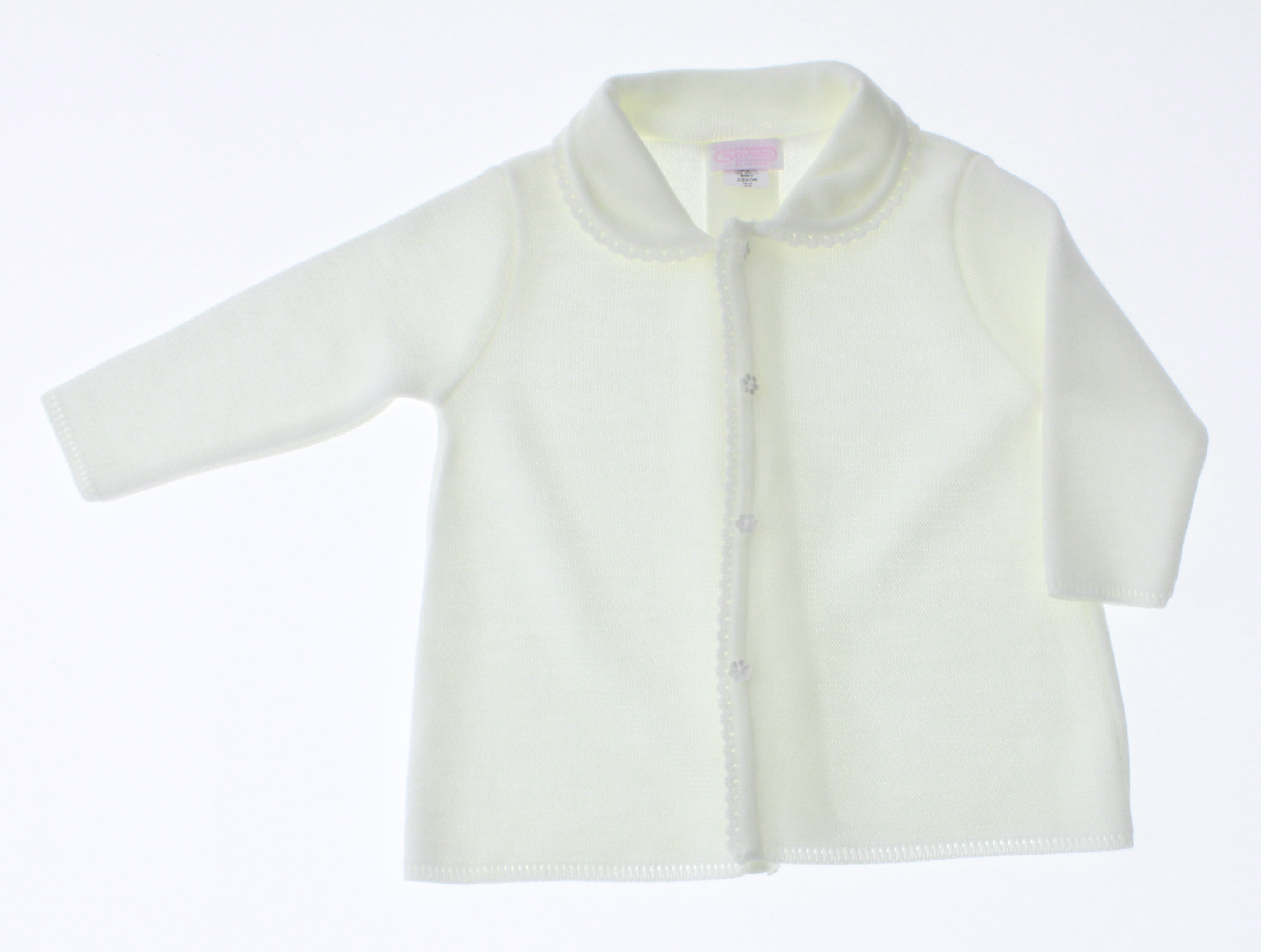 Foto 3 | Sueter Niña Bebe Chicos Olé Tejido Abrigo 3352 Color Blanco
