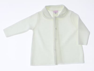 Foto 3 | Sueter Niña Bebe Chicos Olé Tejido Abrigo 3352 Color Blanco