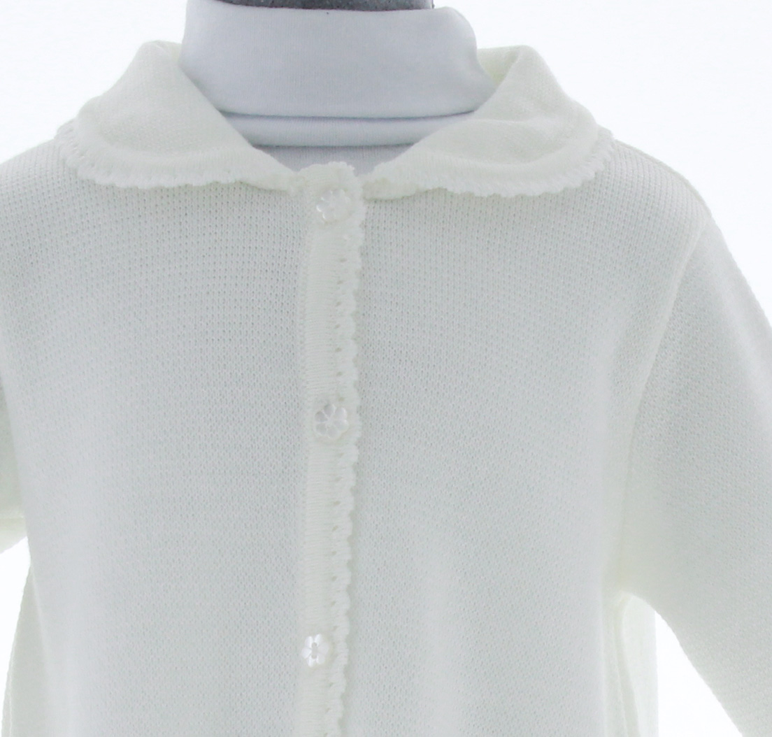 Foto 4 | Sueter Niña Bebe Chicos Olé Tejido Abrigo 3352 Color Blanco
