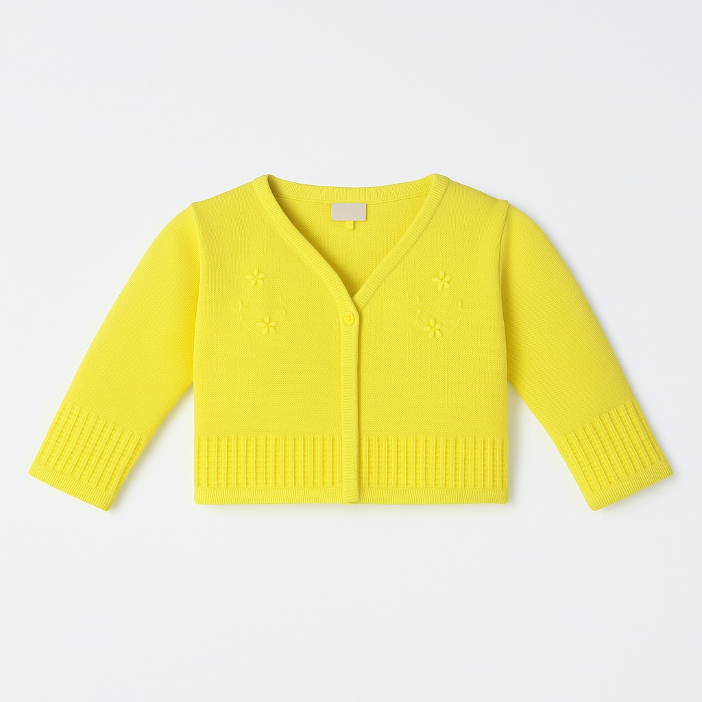 Foto 2 pulgar | Suéter Tipo Bolero Para Niña Chicos Olé 3055 Amarillo Elegante