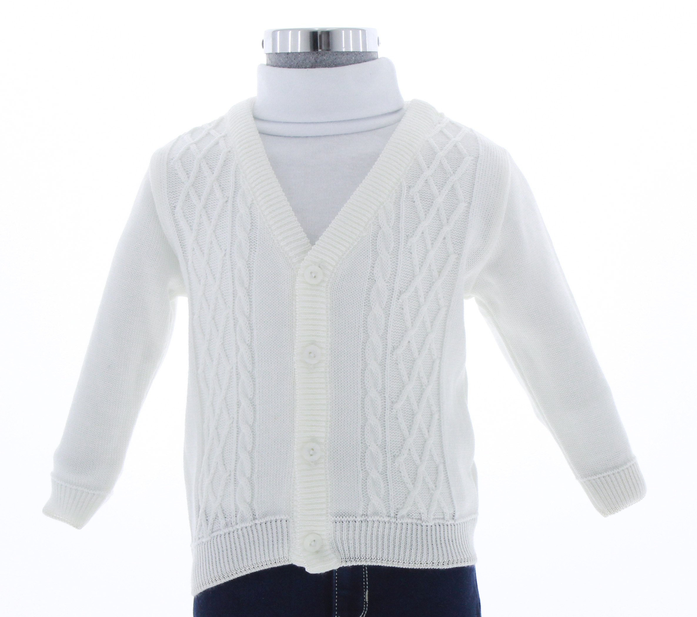 Sueter Niño Bebe Chicos Olé Tejido 3355 Color Blanco