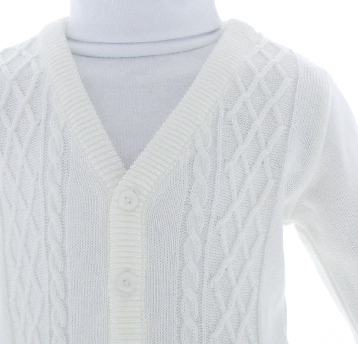 Foto 4 | Sueter Niño Bebe Chicos Olé Tejido 3355 Color Blanco