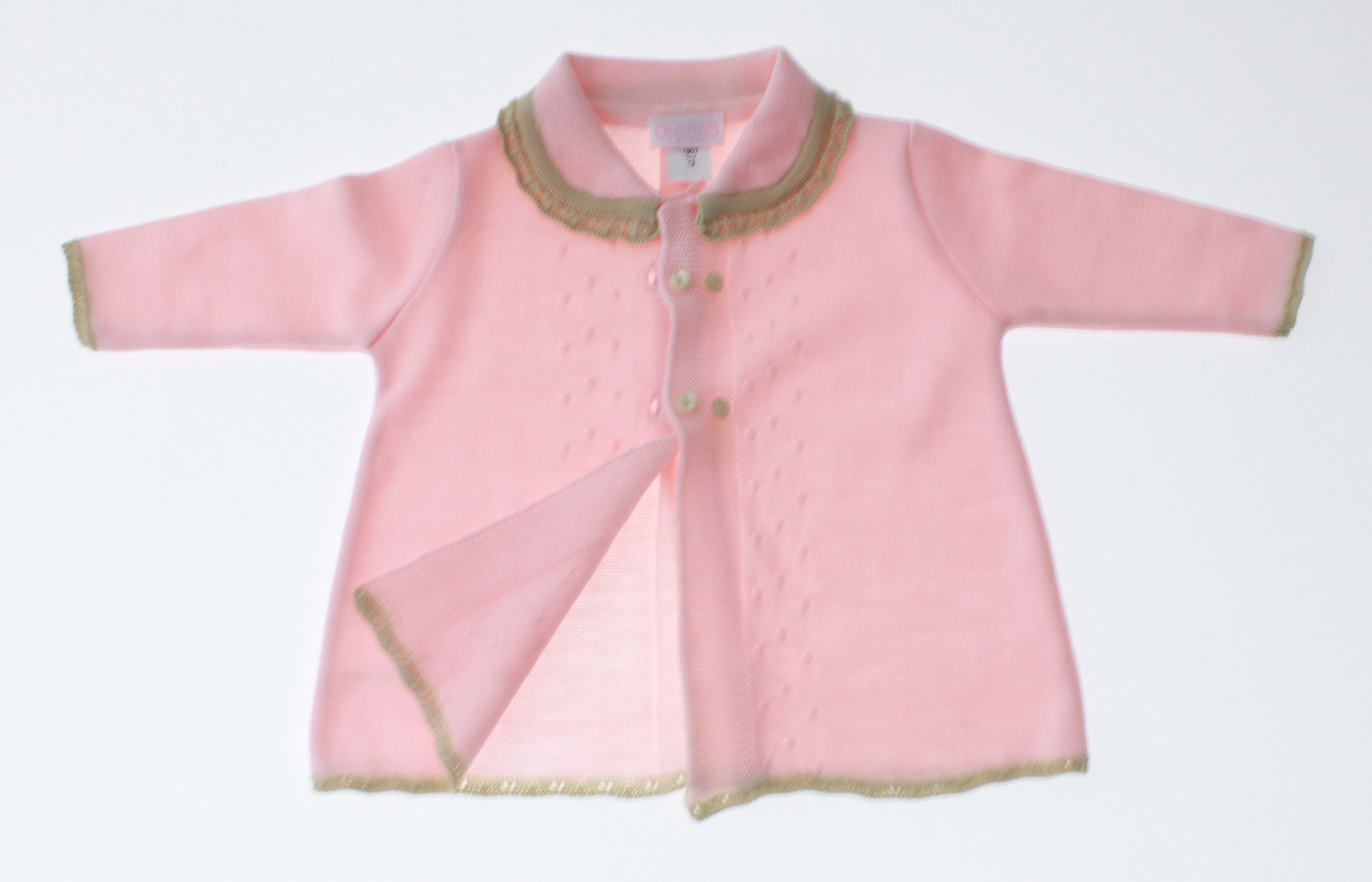 Foto 4 pulgar | Sueter Niña Bebe Tejido  Abrigo 3353 Color Rosa