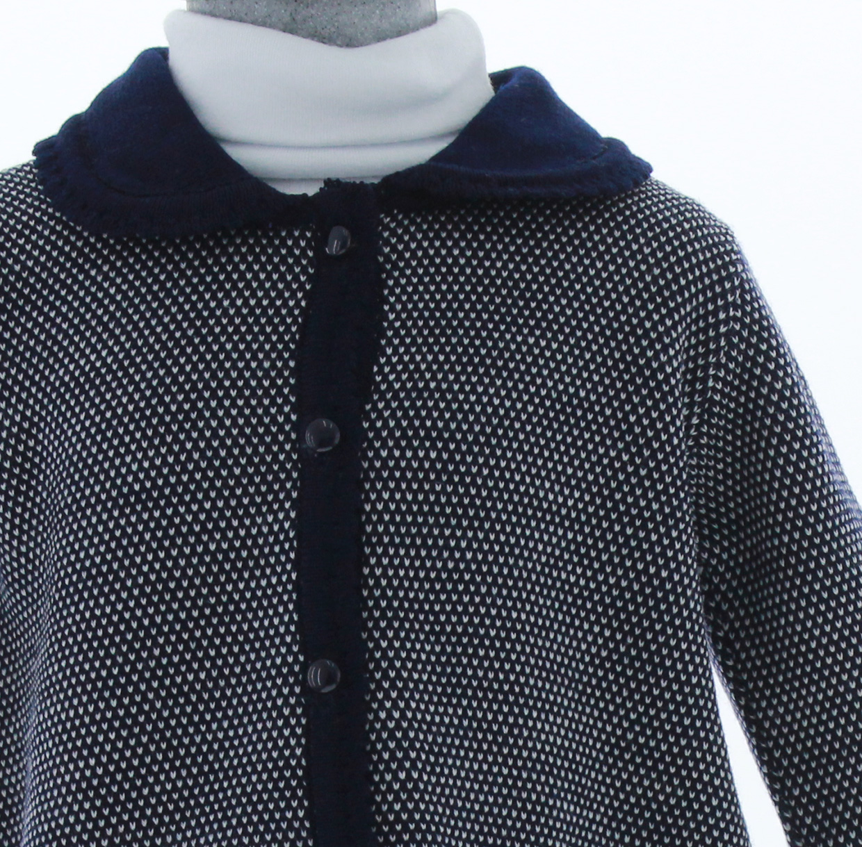 Foto 4 | Sueter Niña Bebe Chicos Olé Tejido 3351 Abrigo Color Azul Marino