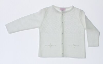 Foto 3 | Sueter Niña Bebe Chicos Olé Tejido 3354 Color Blanco