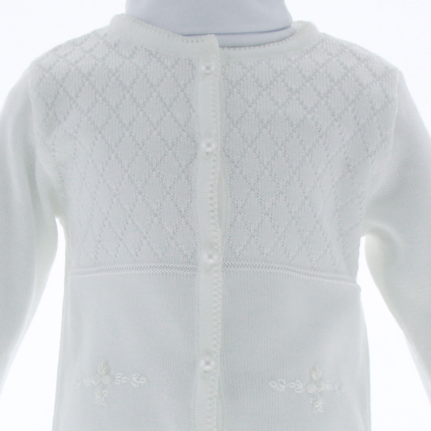 Foto 4 | Sueter Niña Bebe Chicos Olé Tejido 3354 Color Blanco