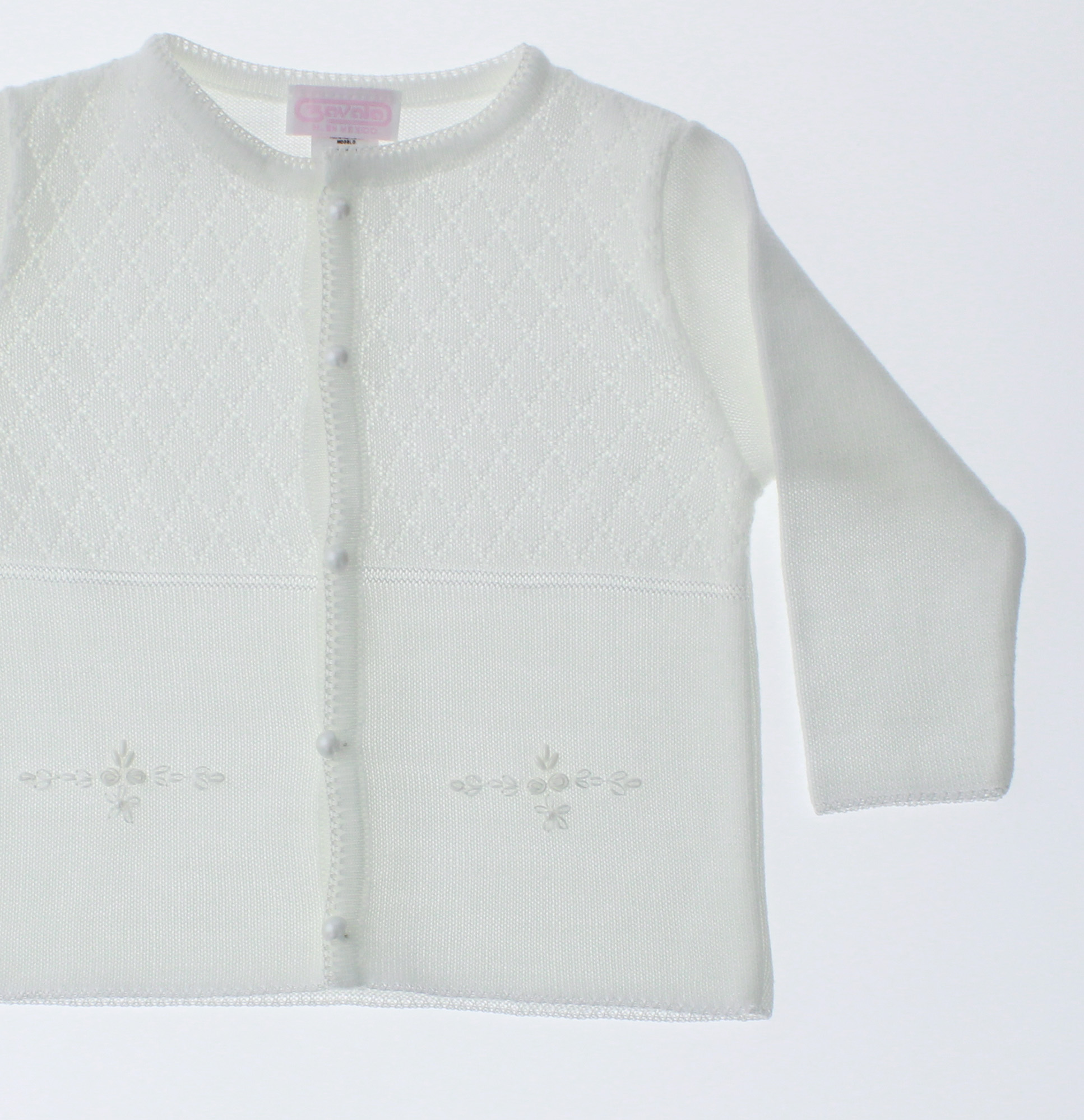 Foto 5 | Sueter Niña Bebe Chicos Olé Tejido 3354 Color Blanco