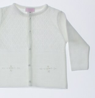 Foto 5 | Sueter Niña Bebe Chicos Olé Tejido 3354 Color Blanco