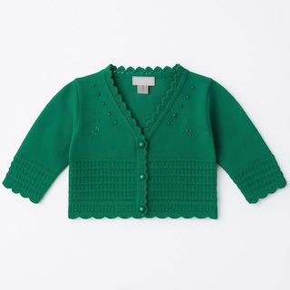 Foto 1 | Suéter Tipo Bolero Para Niña Chicos Olé 3060 Verde Elegante Con Perlas