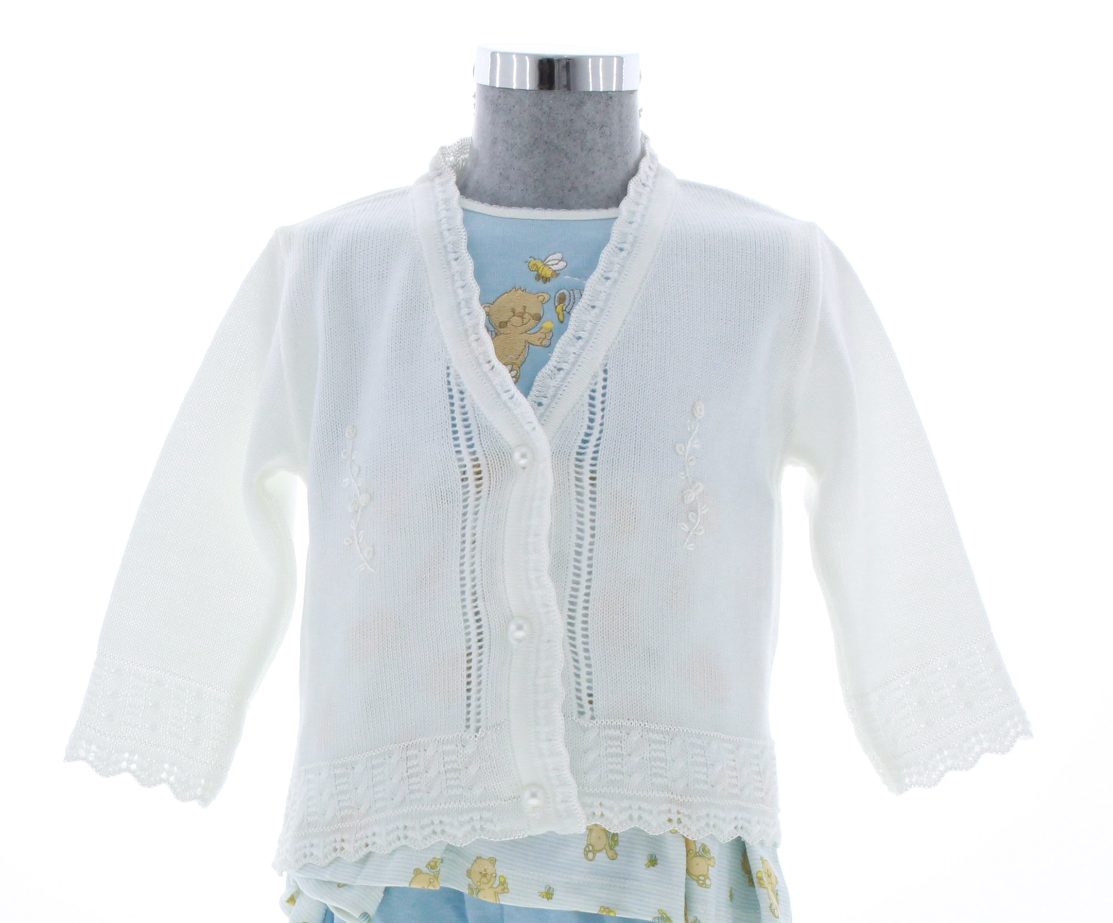 Foto 3 | Suéter Para Niña Chicos Olé 3050 Blanco Perla Elegante