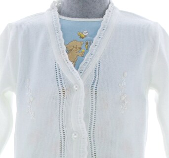 Foto 4 | Suéter Para Niña Chicos Olé 3050 Blanco Perla Elegante