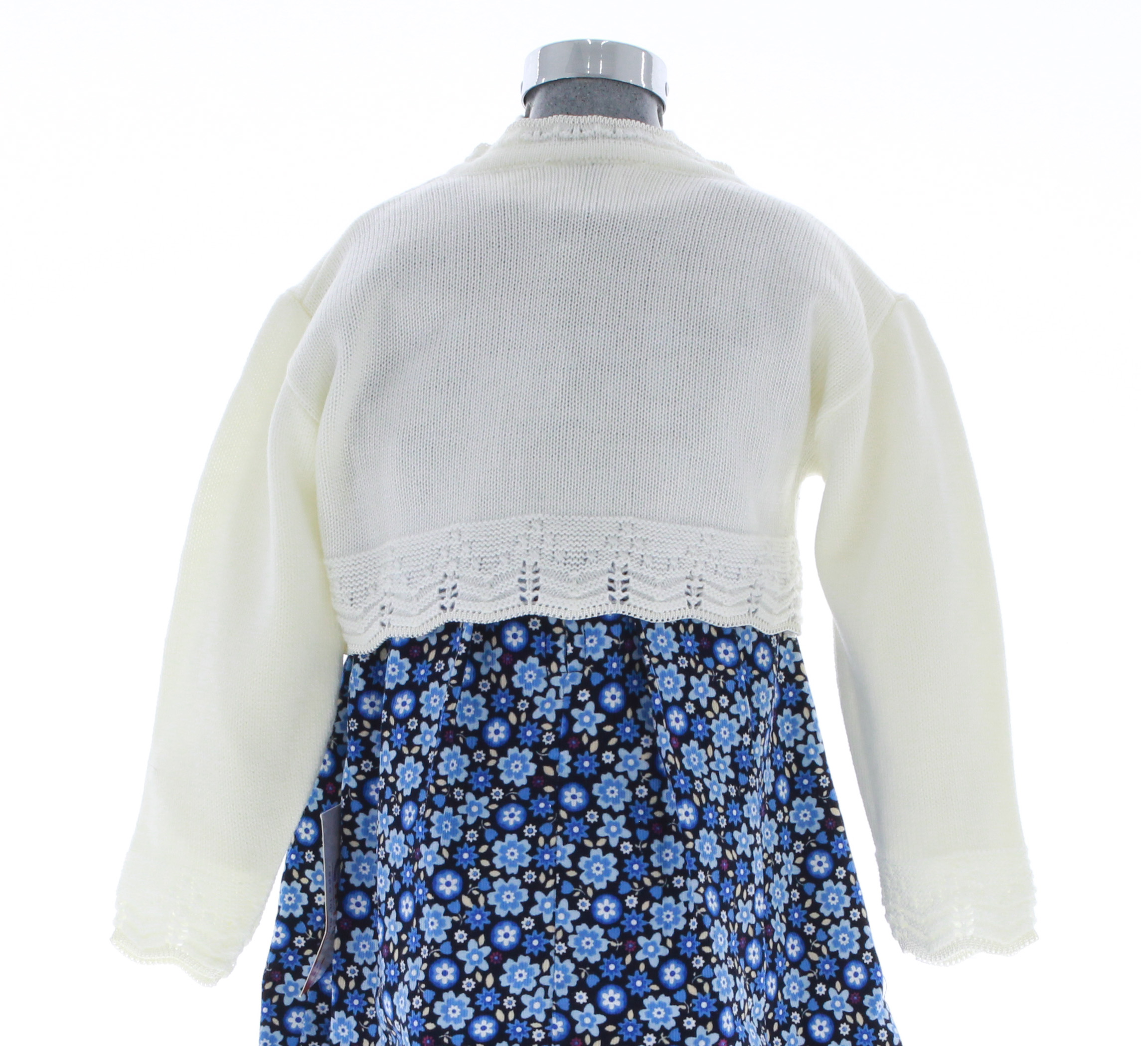 Foto 3 pulgar | Suéter Tipo Bolero Para Niña Chicos Olé 3052 Blanco Elegante Con Perla
