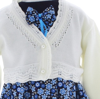 Foto 4 | Suéter Tipo Bolero Para Niña Chicos Olé 3052 Blanco Elegante Con Perla