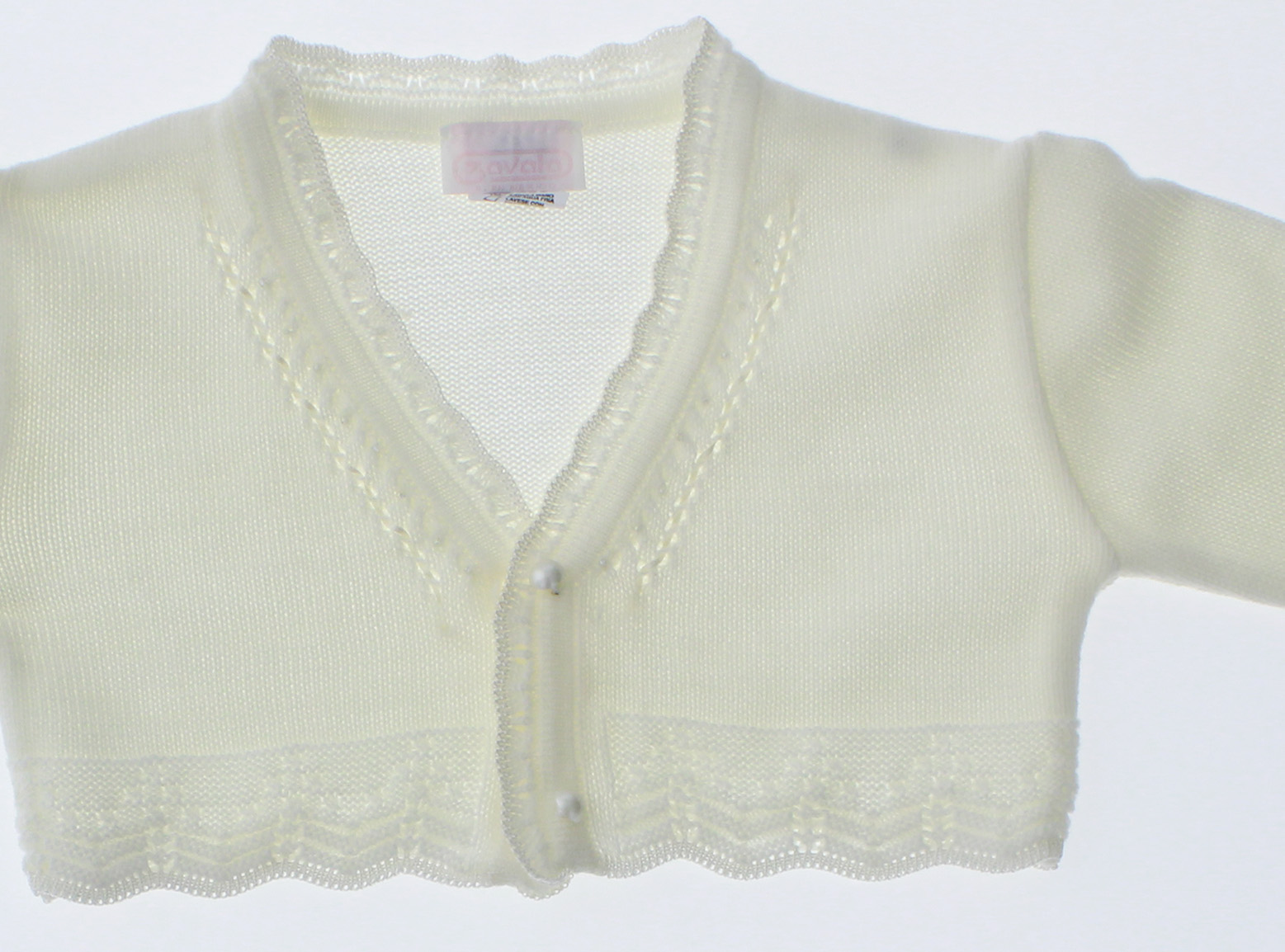 Foto 6 pulgar | Suéter Tipo Bolero Para Niña Chicos Olé 3052 Blanco Elegante Con Perla