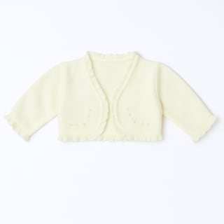 Foto 1 | Suéter Tipo Bolero Para Niña Chicos Olé 3059 Blanco Elegante