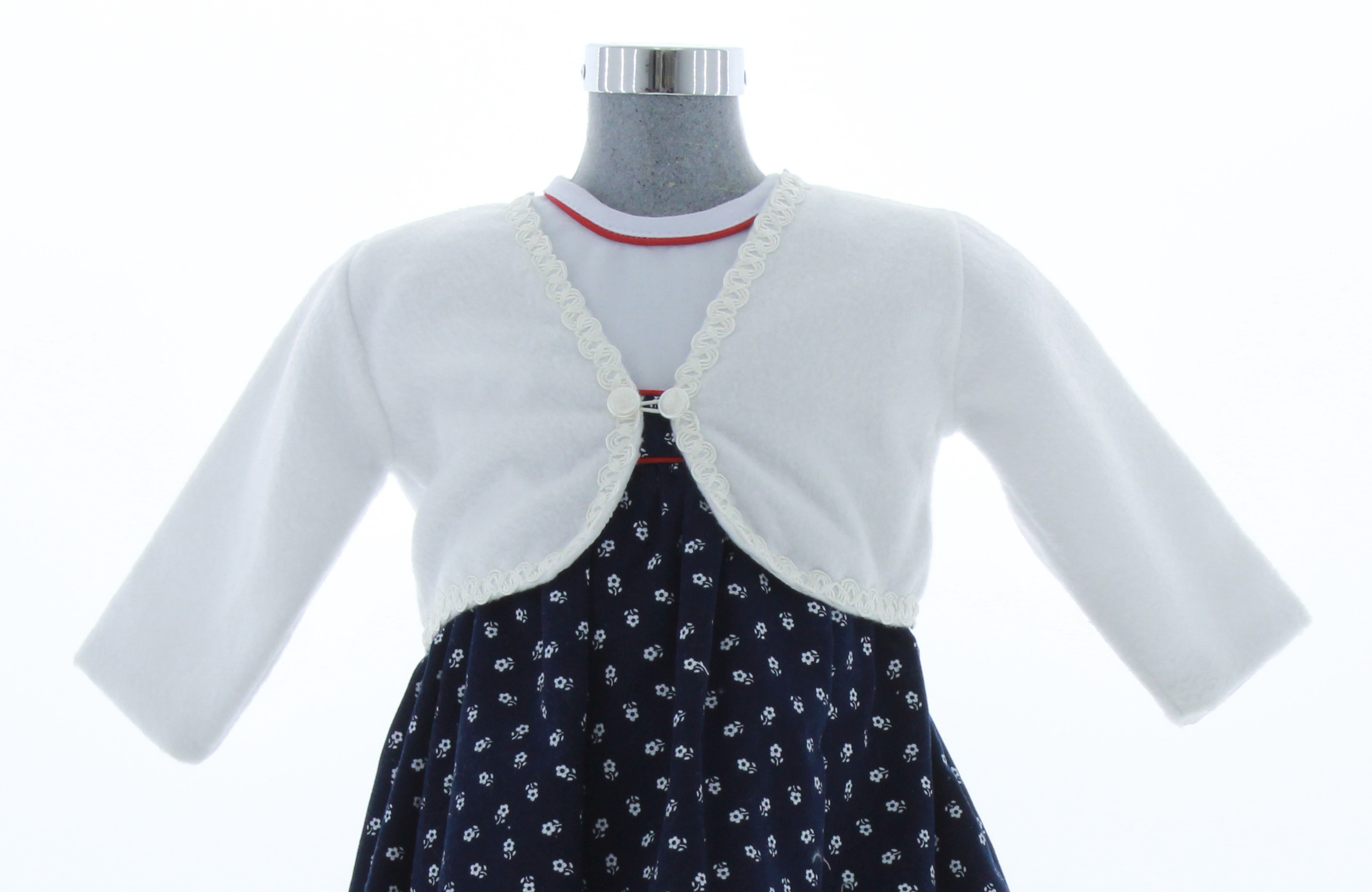Foto 2 pulgar | Suéter Tipo Bolero Para Niña Chicos Olé 3113 Blanco Elegante