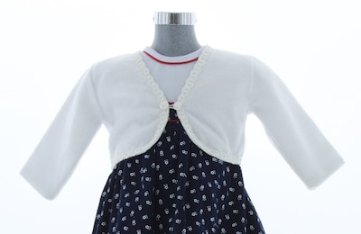 Foto 1 | Suéter Tipo Bolero Para Niña Chicos Olé 3113 Blanco Elegante