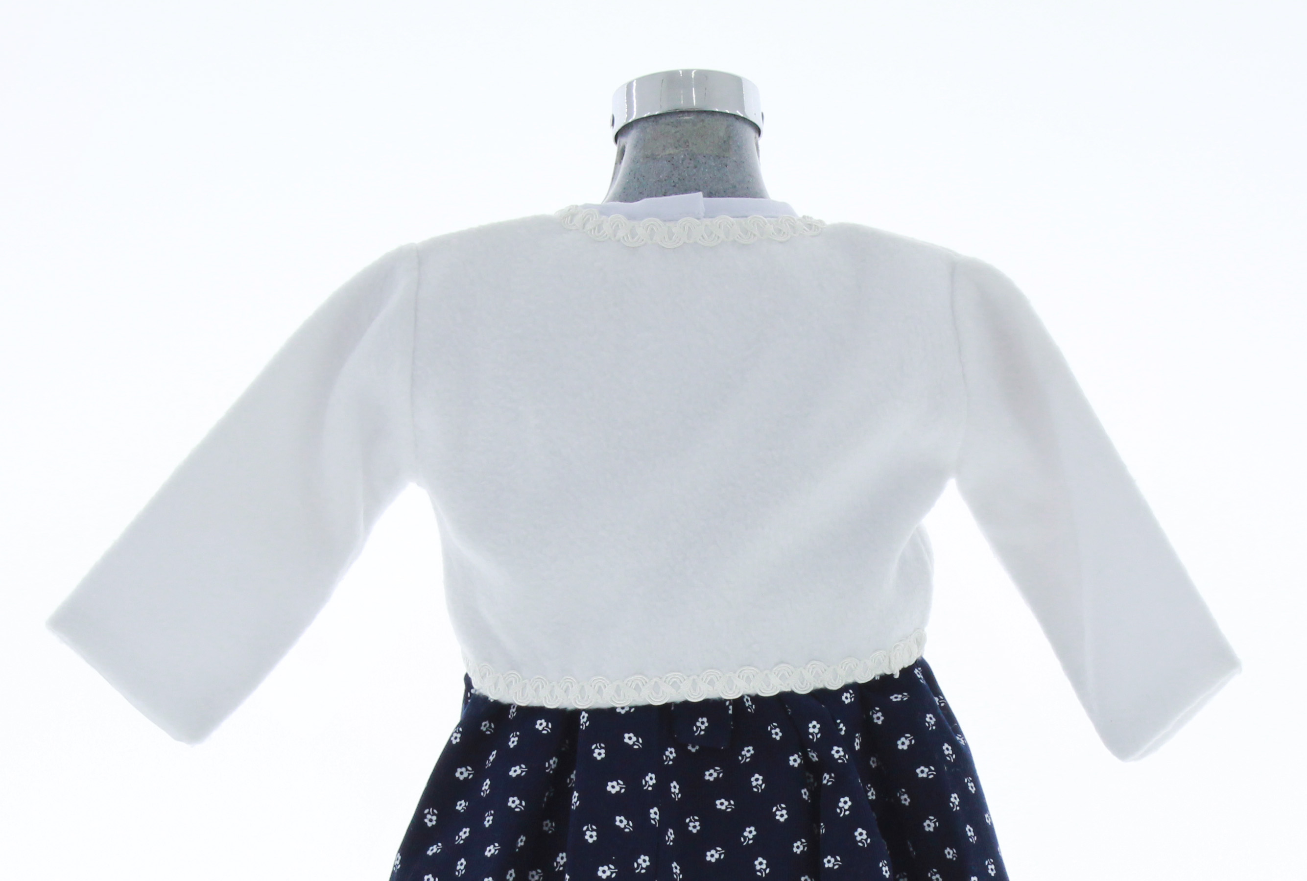 Foto 3 pulgar | Suéter Tipo Bolero Para Niña Chicos Olé 3113 Blanco Elegante