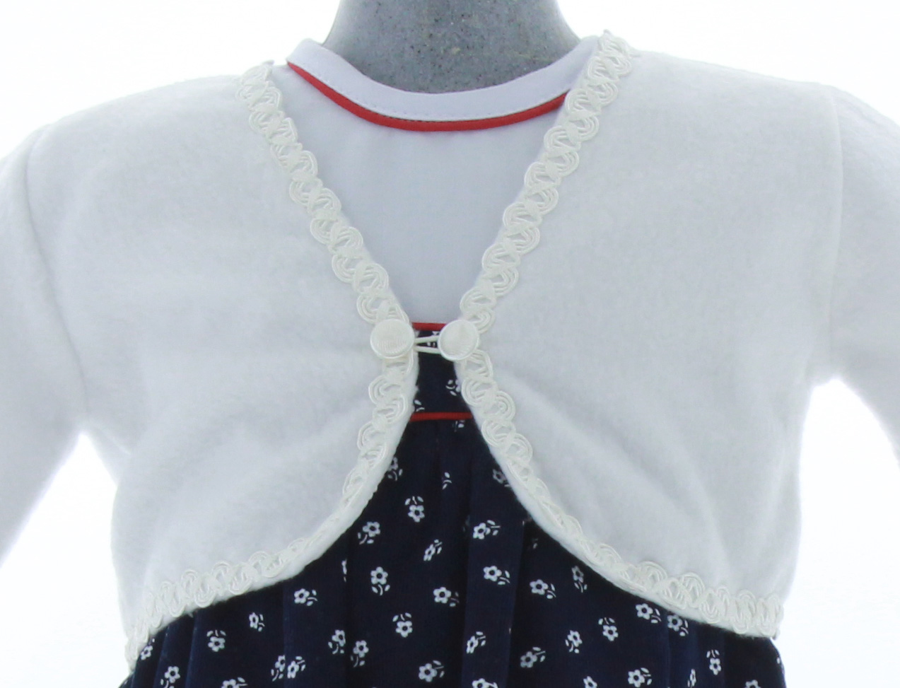 Foto 5 pulgar | Suéter Tipo Bolero Para Niña Chicos Olé 3113 Blanco Elegante