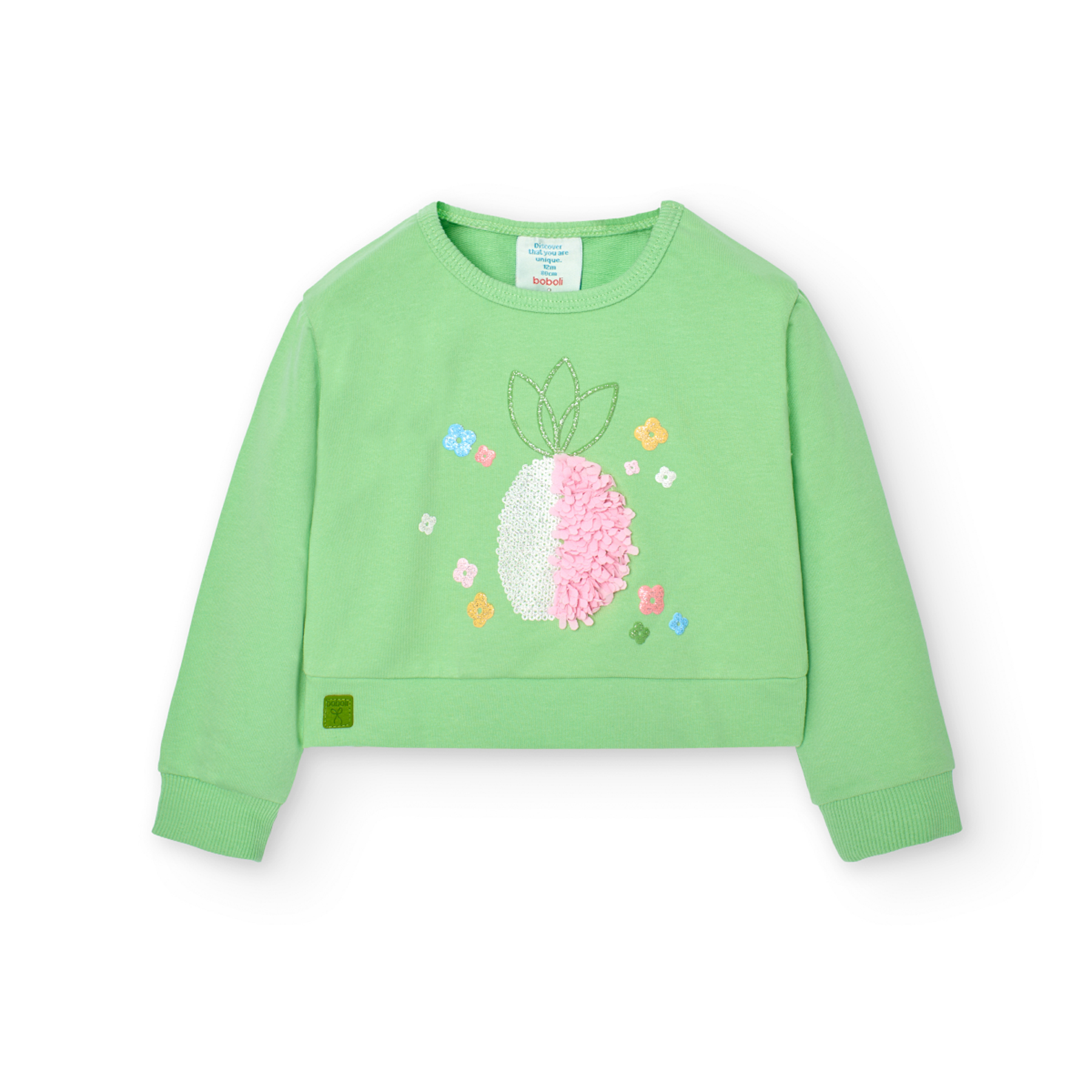 Sudadera de Felpa Boboli Verde para Niña