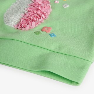 Foto 3 | Sudadera de Felpa Boboli Verde para Niña