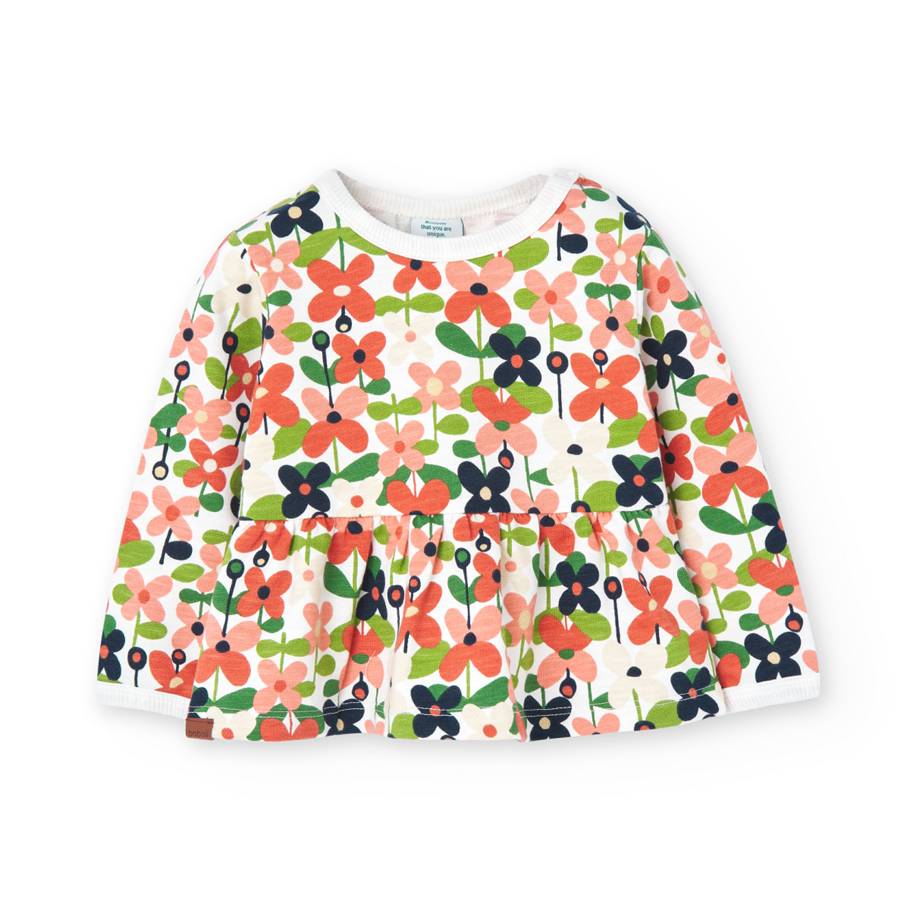 Sudadera Felpa Estampado Flores Boboli para Niña