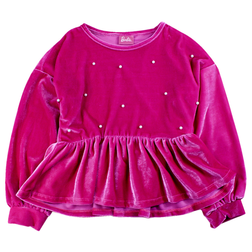 Foto 1 | Sudadera De Olanes Con Perlas En Terciopelo Para Niña