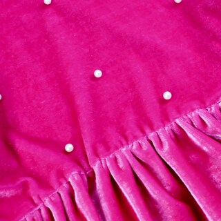 Foto 6 | Sudadera De Olanes Con Perlas En Terciopelo Para Niña