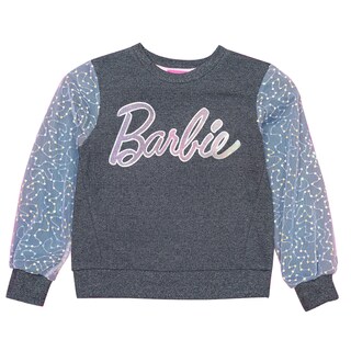 Foto 1 | Sudadera Con Lentejuela En Mangas Y Malla, Estampado De Barbie