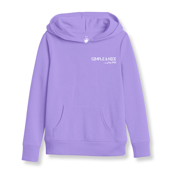 Foto 1 | Sudadera Lila Morado Niña Con Gorro Simple And Nice
