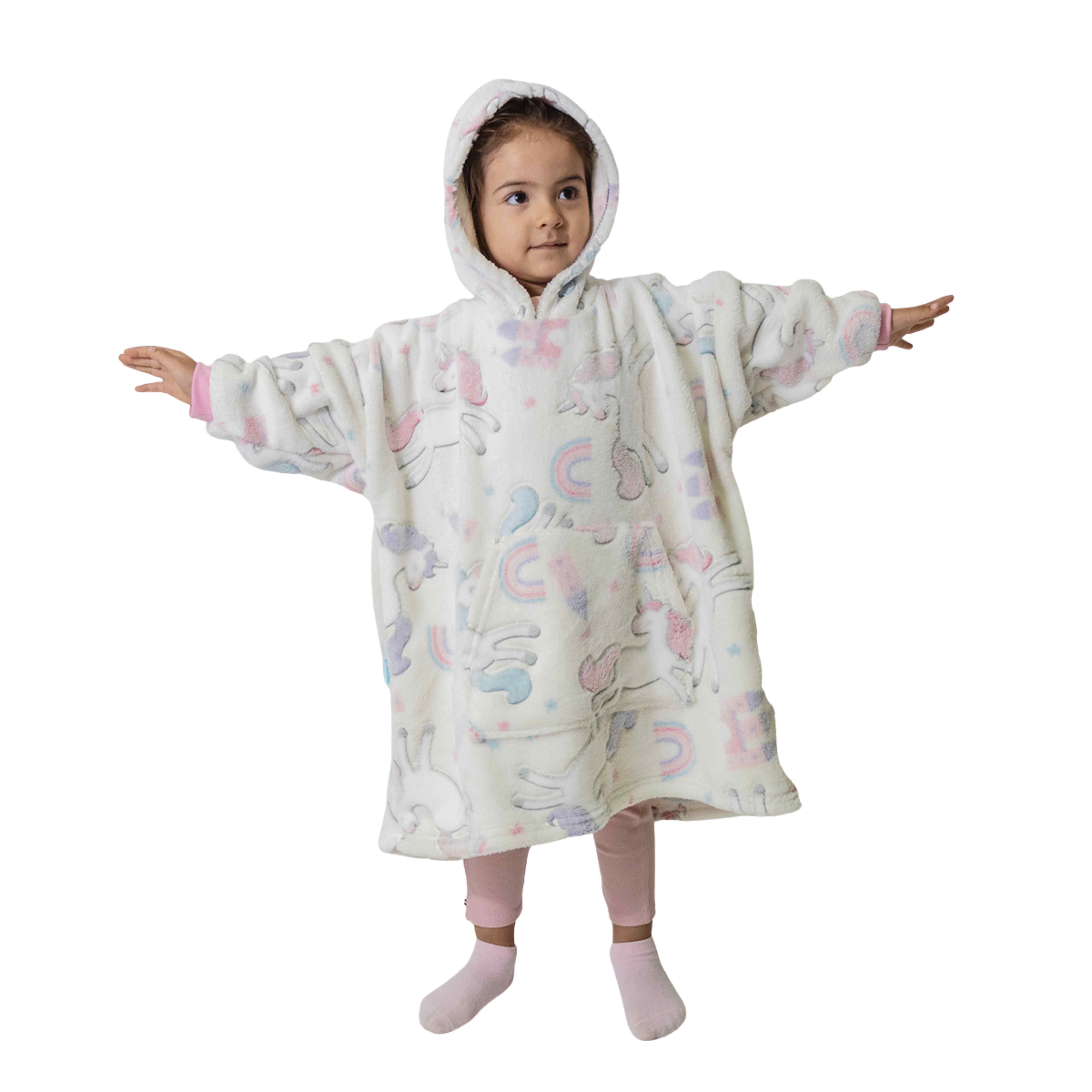 Foto 1 | Sudadera Cobija Chiqui Mundo Afelpada Y Con Capucha 4-8 Años Color Blanco