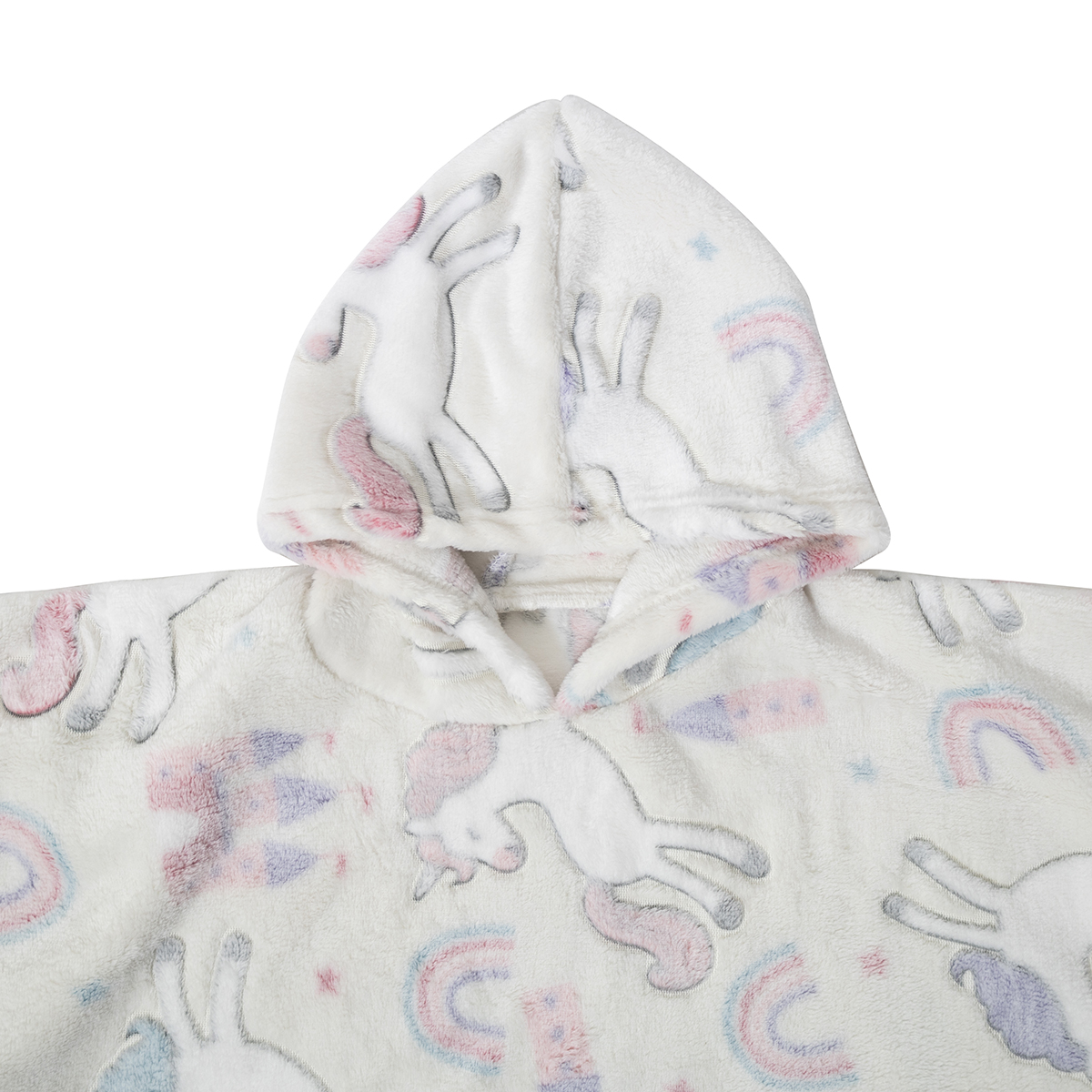 Foto 5 | Sudadera Cobija Chiqui Mundo Afelpada Y Con Capucha 4-8 Años Color Blanco
