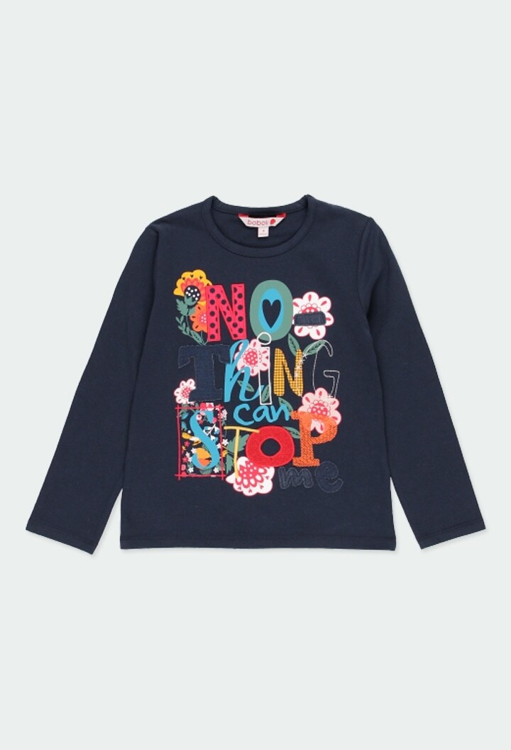 Foto 1|Playera De Punto Floral Para Niña Boboli