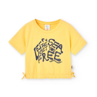Foto 1 | Playera Boboli Amarilla para Niña