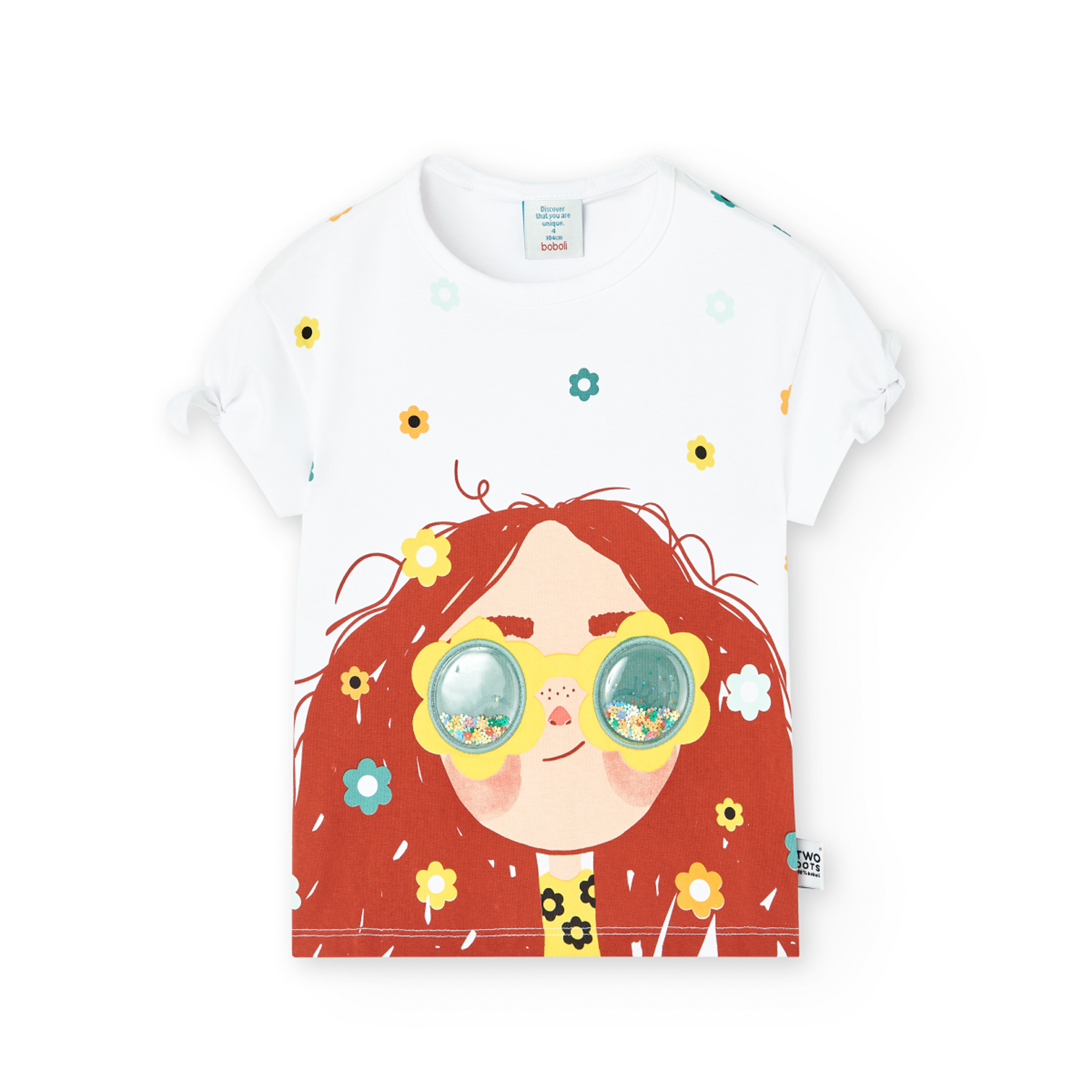 Foto 1 | Playera Boboli Blanca para Niña